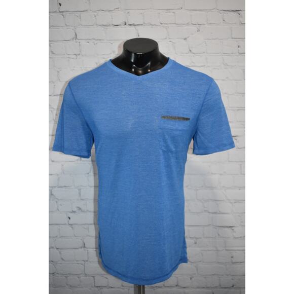Lululemon Gym Shirt Mens Size Large Performance Polyester Blend Blue - Picture 2 of 9